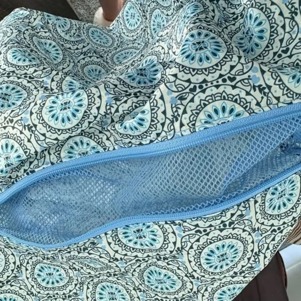 Vera Bradley Blue Medallion Drawstring Backpack